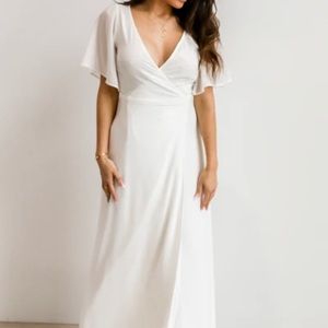 Ivory off white wrap dress